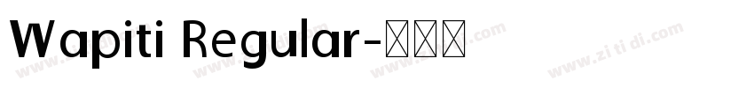 Wapiti Regular字体转换